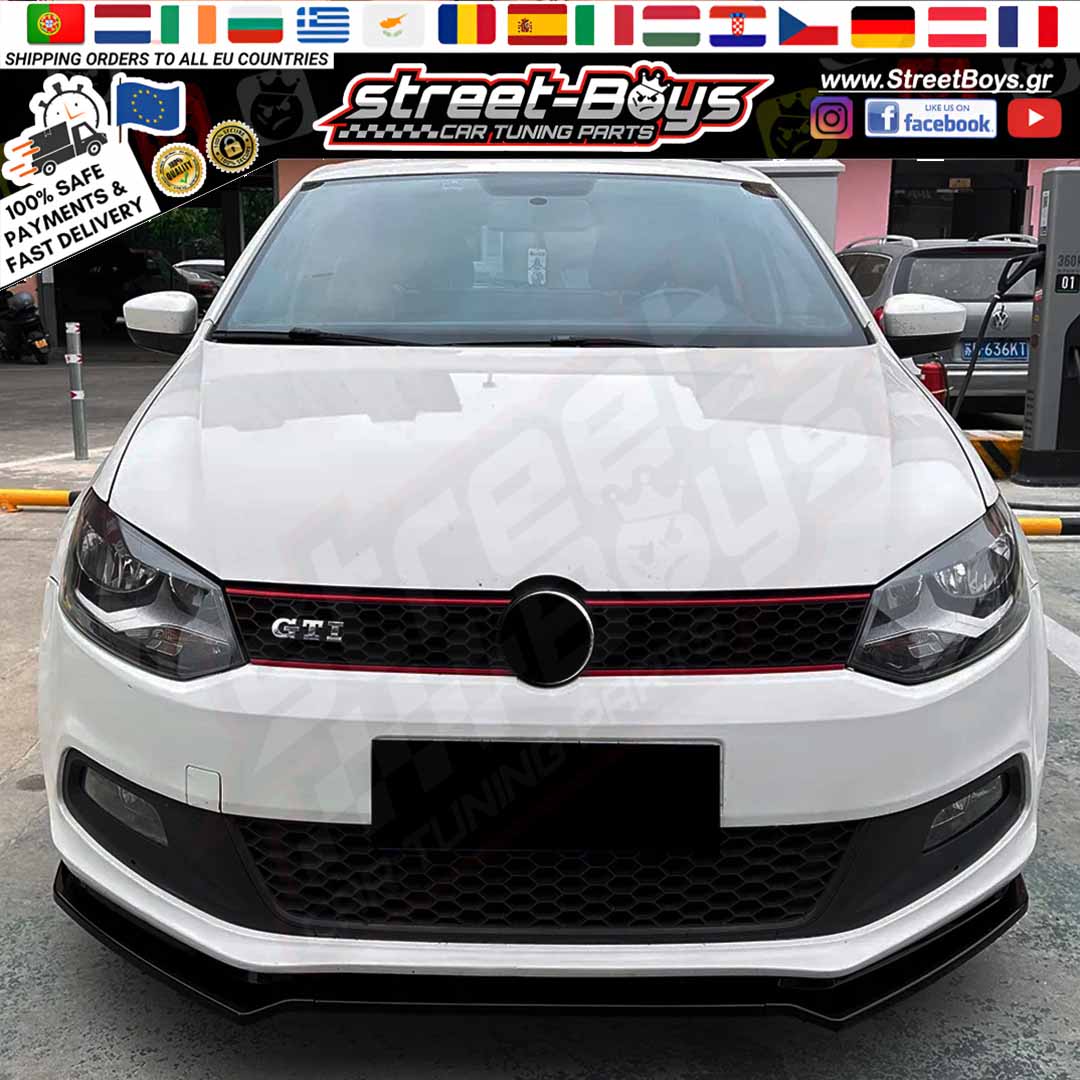 LIP SPOILER EXTENSION ΜΠΡΟΣΤΑ ΠΡΟΦΥΛΑΚΤΗΡΑ VW POLO 6R GTI (2010-2014) - Image 2