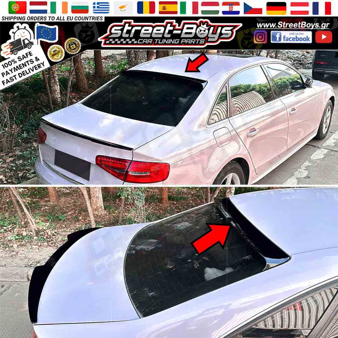 ΑΕΡΟΤΟΜΗ ΠΙΣΩ ΠΑΡΜΠΡΙΖ SPOILER ΟΡΟΦΗΣ AUDI A4 B8 (2008-2015) - Image 2