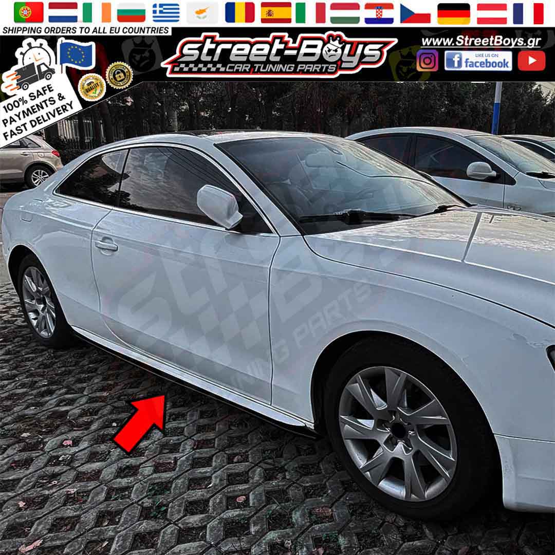 ΜΑΡΣΠΙΕ SET ΠΛΑΪΝΑ SPOILER EXTENSION AUDI A5 8T COUPE (2007-2016) - Image 2