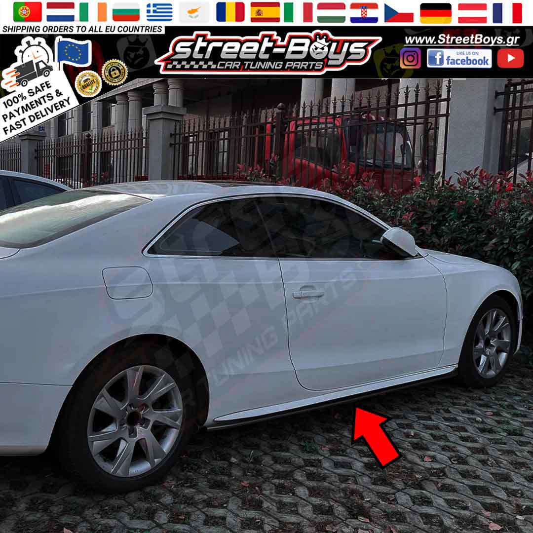 ΜΑΡΣΠΙΕ SET ΠΛΑΪΝΑ SPOILER EXTENSION AUDI A5 8T COUPE (2007-2016) - Image 3