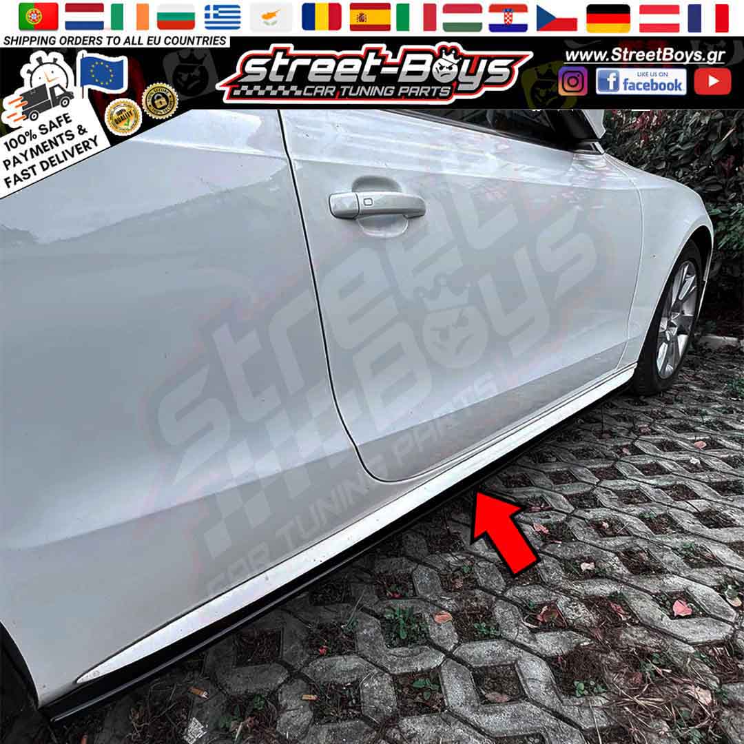 ΜΑΡΣΠΙΕ SET ΠΛΑΪΝΑ SPOILER EXTENSION AUDI A5 8T COUPE (2007-2016) - Image 4