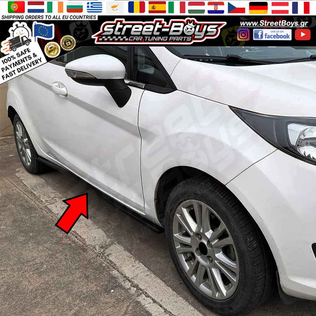 ΜΑΡΣΠΙΕ SET ΠΛΑΪΝΑ SPOILER EXTENSION FORD FIESTA MK6 (2008-2016) - Image 2