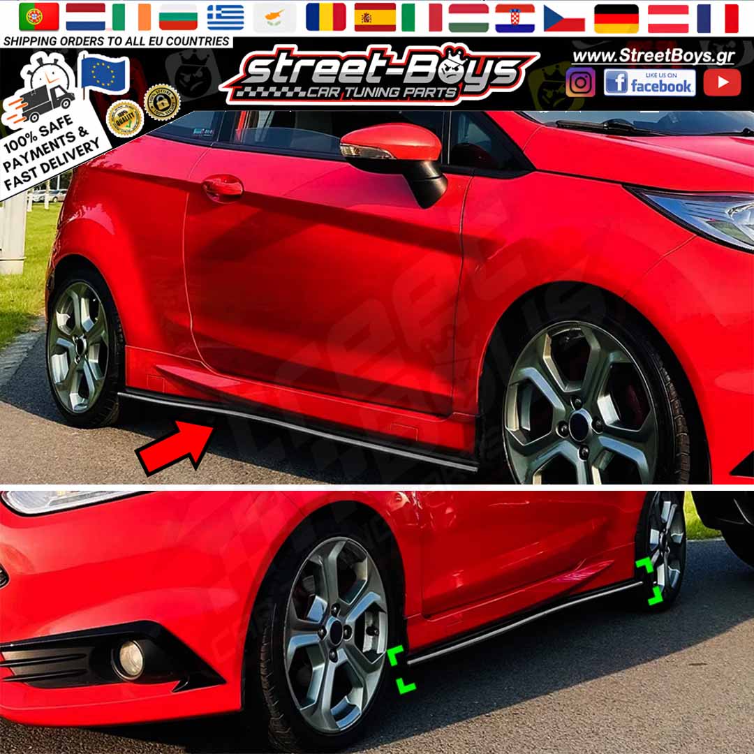 ΜΑΡΣΠΙΕ SET ΠΛΑΪΝΑ SPOILER EXTENSION FORD FIESTA MK6 ST LINE (2008-2016) - Image 2
