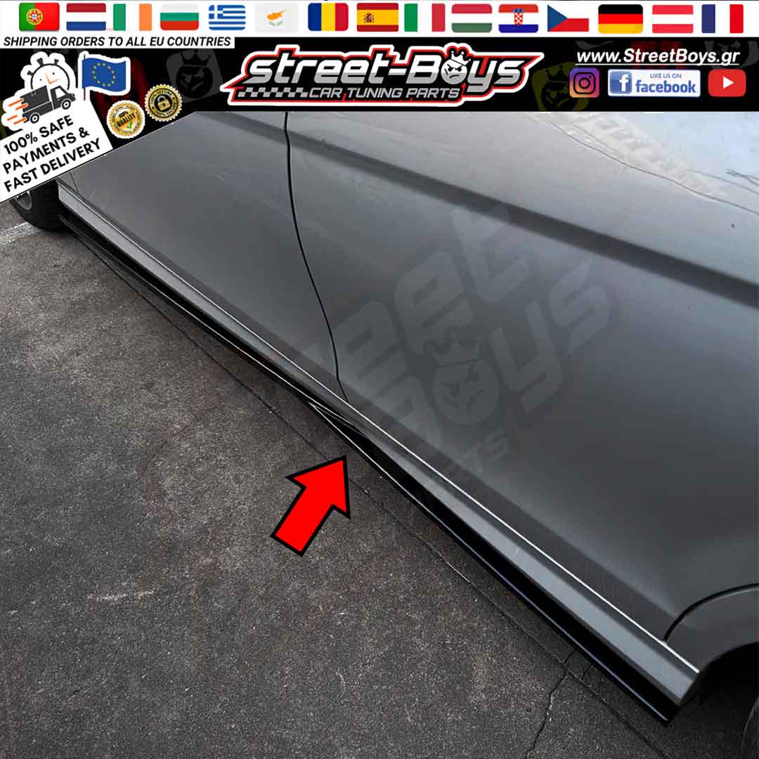 ΜΑΡΣΠΙΕ SET ΠΛΑΪΝΑ SPOILER EXTENSION MERCEDES BENZ W204 C204 AMG (2008-2014) - Image 2