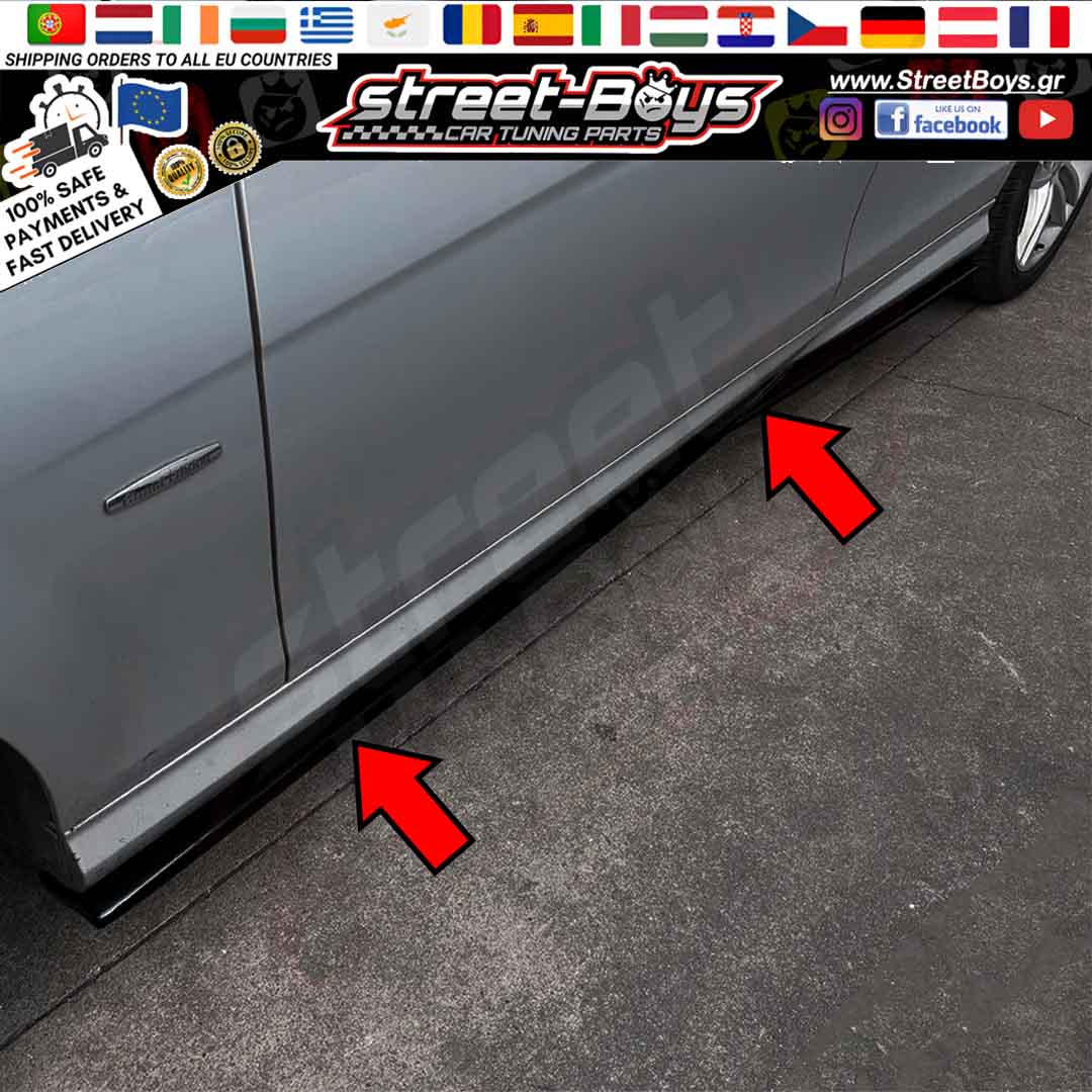 ΜΑΡΣΠΙΕ SET ΠΛΑΪΝΑ SPOILER EXTENSION MERCEDES BENZ W204 C204 AMG (2008-2014) - Image 3