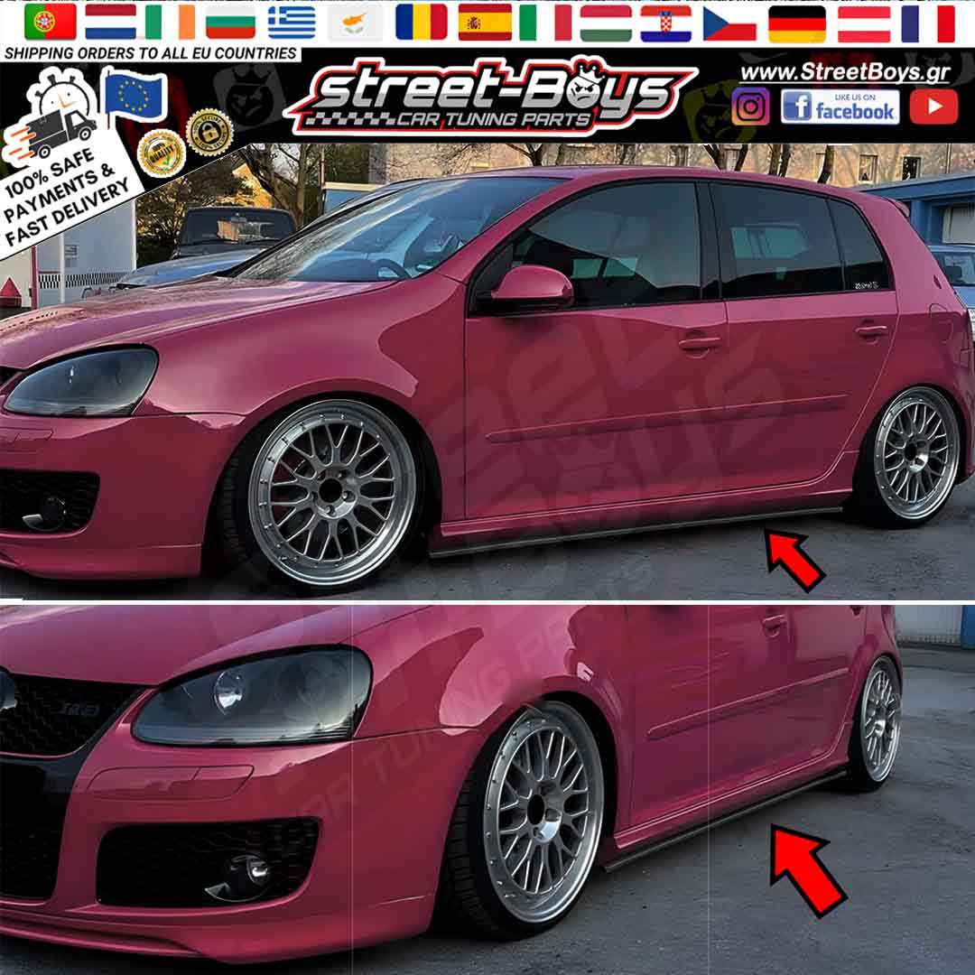 ΜΑΡΣΠΙΕ SET ΠΛΑΪΝΑ SPOILER EXTENSION VW GOLF 5 GTI R32 - Image 2