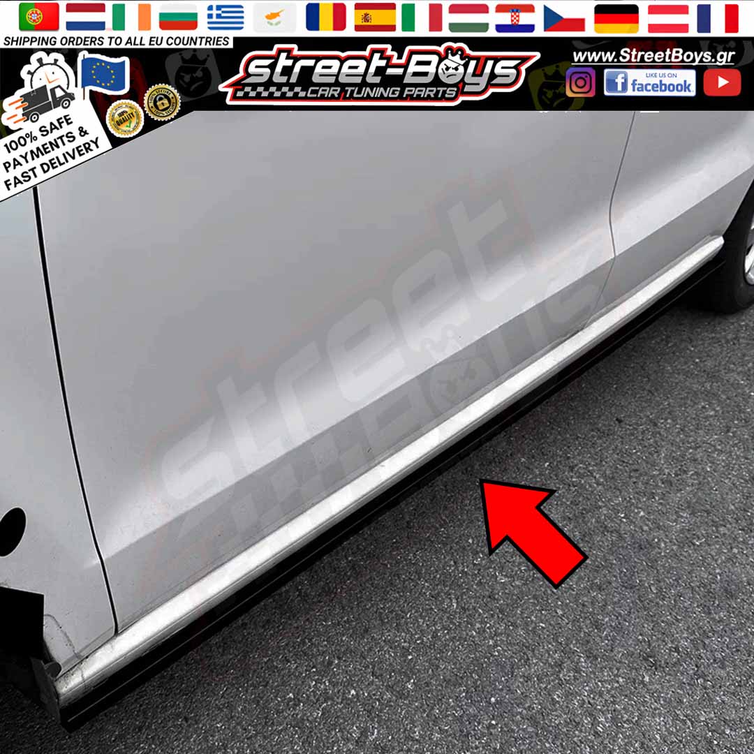 ΜΑΡΣΠΙΕ SET ΠΛΑΪΝΑ SPOILER EXTENSION VW POLO 6R 6C (2009-2017) - Image 3